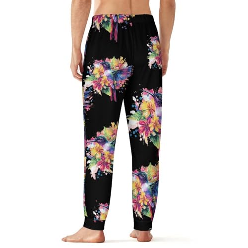 Colorful Hummingbird Men's Pajama Pants Lounge Pant Sleepwear PJ Bottoms2