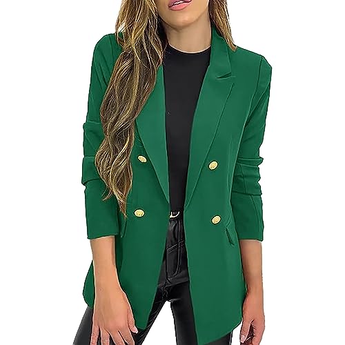 Blazer long moderne aux finitions soignées et coupe fluide