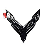 1x Front Bumper Crossed Flags Emblem Carbon Flash 3D Badge Replacement for 2020+ Corvette C8 GM 8465