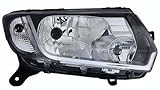 PROPOSTEONLINE Scheinwerfer für Dacia Sandero 2012 Beifahrerseite H4 Halogen mit manueller Einstellung + Blinker 260105344R