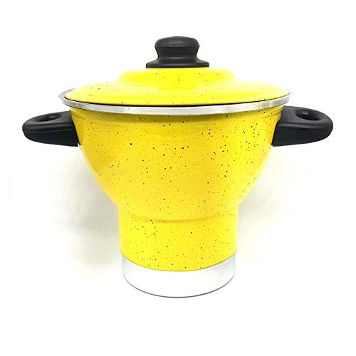 Cuscuzeiro de Alumínio n 18 Amarelo