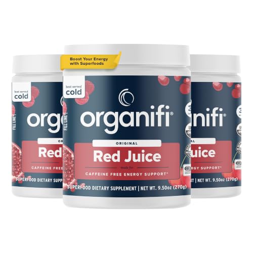 Organifi Red Juice Caffeine-Free Energy Powder - 90 Servings