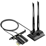 GLOTRENDS WiFi 5 Card with 2-Meter Extension Antenna for Desktop PC, Intel 7265 Chip, 802.11ac, Bluetooth 4.2, Support Windows 11/10/7/Linux, Support Intel/AMD Motherboard