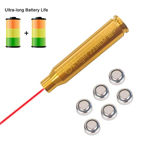Elenzk Laser Bore Sight Cal Red Dot Boresighter 223 5.56mm Rem Gauge