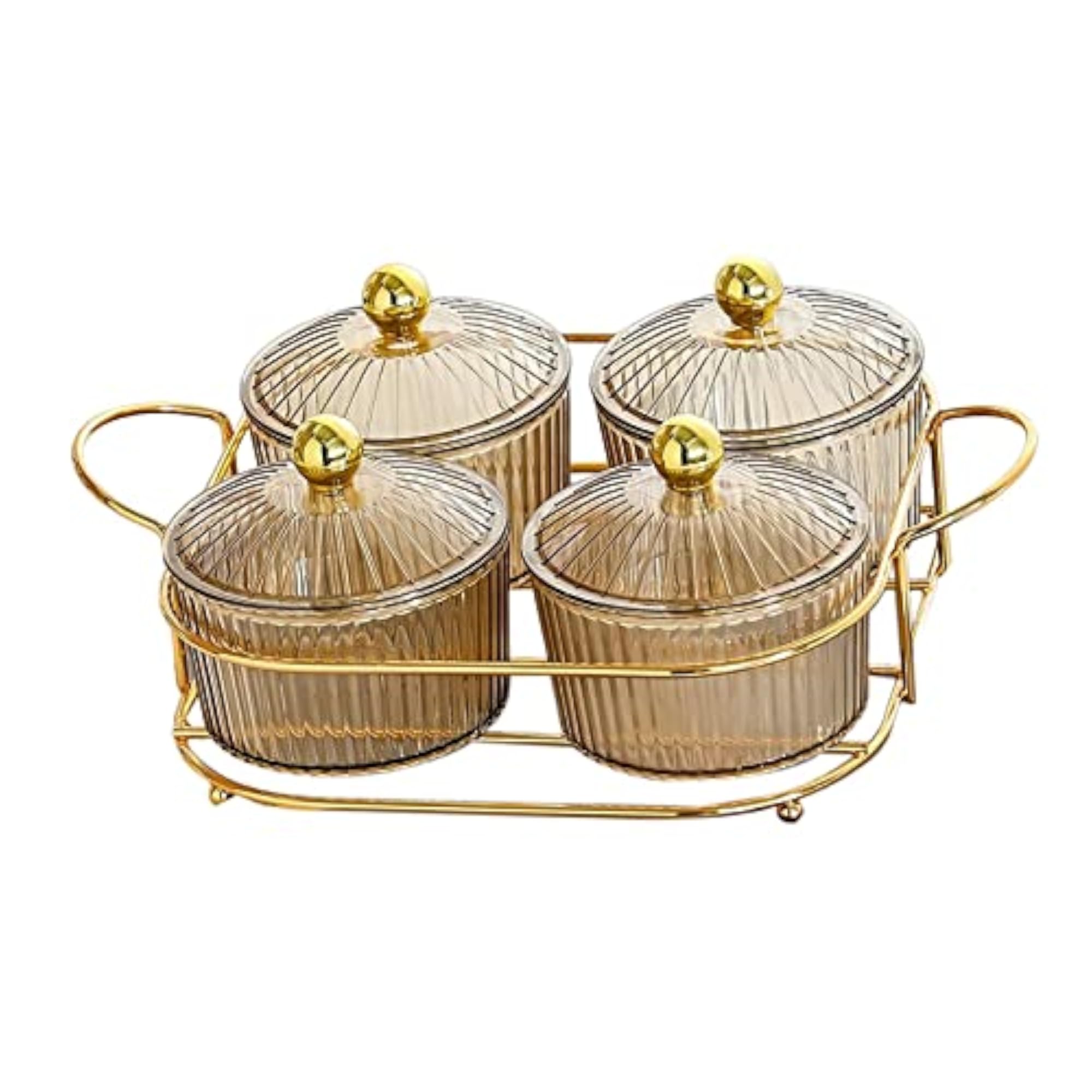 Luxury Snack Dishes Multi Use Condiment Tray with Holder
