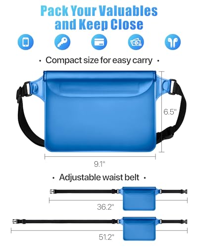 F-color Bolsa impermeável com alça de cintura – pochetes à prova d'água para mulheres – Bolsa imper