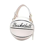 Modische Umhängetasche für Damen, Umhängetasche im Basketball-Stil, aus PU-Leder, für den Alltag