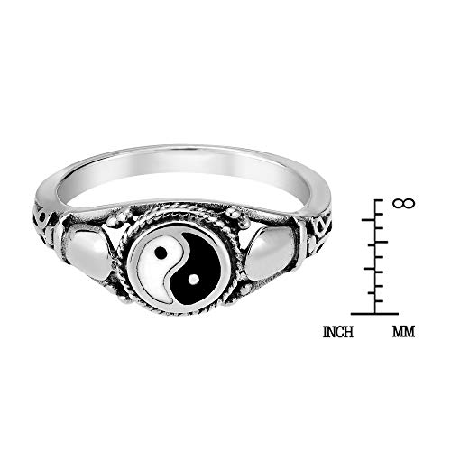 Aeravida Timeless Yin And Yang Cobra Symbol .925 Sterling Silver Ring (7) #TOP3