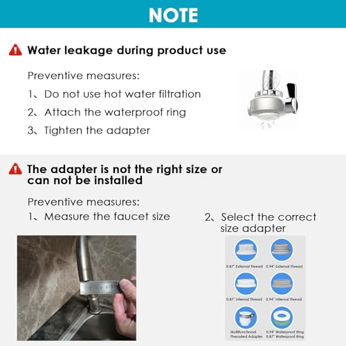 Vortopt Faucet Water Filter for Sink, T1 Rapid Flow - 400 Gallons Faucet Mount Water Filtration System for Tap Water, NSF Certified Reduces Chlorine & Bad Taste with 1 Replacement