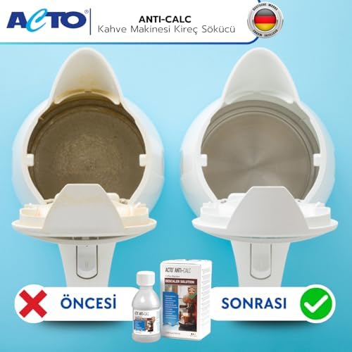 ACTO® ANTI-CALC 100 ml - Espresso Makinesi, Kahve Makinesi Kireç Çözücü, Her Tür Kahve Makinesi ve Su Isıtıcısı için Sıvı Kireç Çözücü - Görsel 7