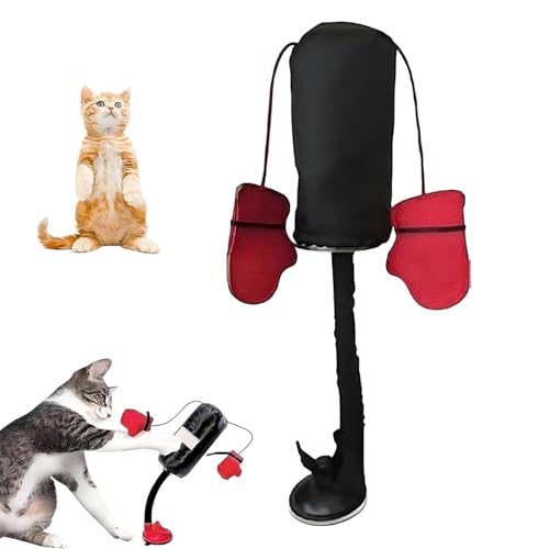 OZSZN Cat Boxing Toy - Interactive Cat Boxing Toy Punching Bag with Suction Cup for Kitten Play