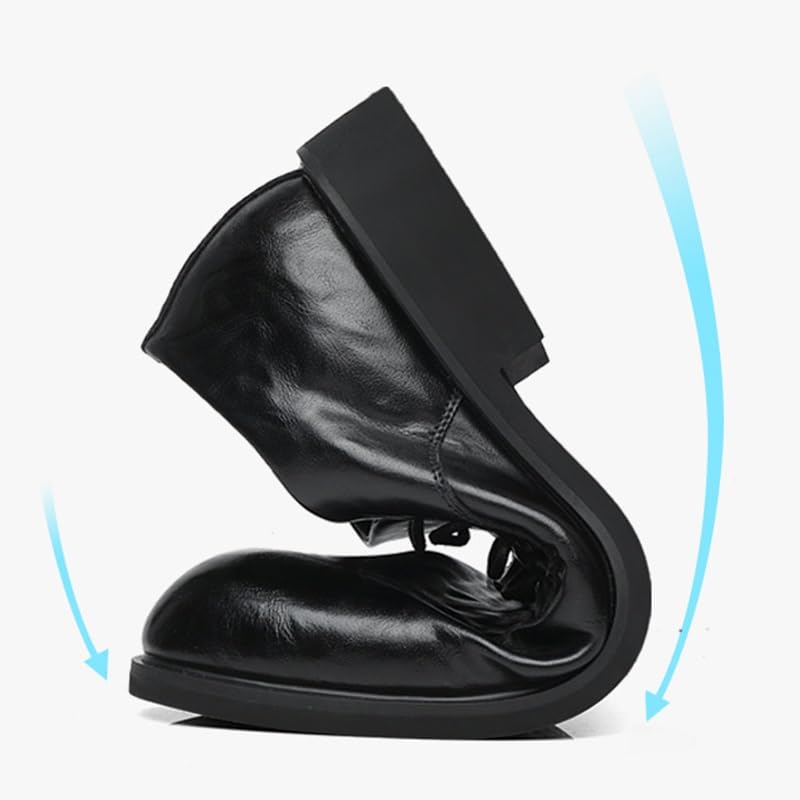 Mens Wedding Oxford Shoes Patent Leather Formal Dress Shoes for Men Tuxedo Lace Up(Brown,8)2