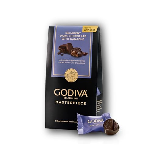 Godiva Masterpiece Dark Chocolate Bag, Individually Wrapped...