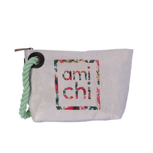 AMICHI - Bolso mujer - bolso playa mujer pequeño - neceser playa - bolso de mano mujer - bolso de verano - bolso playa rafia - bolsa playa - bolsa piscina - Oseas