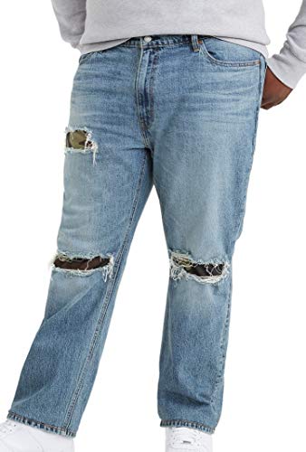 Levi's Men's Big & Tall Big and Tall 541 Athletic Fit Jean, Blue Comet Camo Repair-Stretch, 38W x 38L
