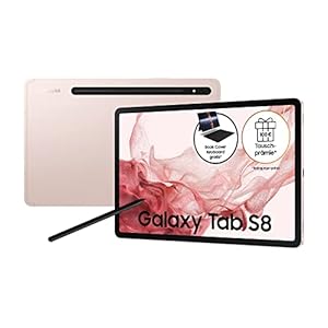 Samsung Galaxy Tab S8, 11 Zoll, 128 GB interner Speicher, 8 GB RAM, Wi-Fi, Android Tablet inklusive S Pen, Pink Gold…