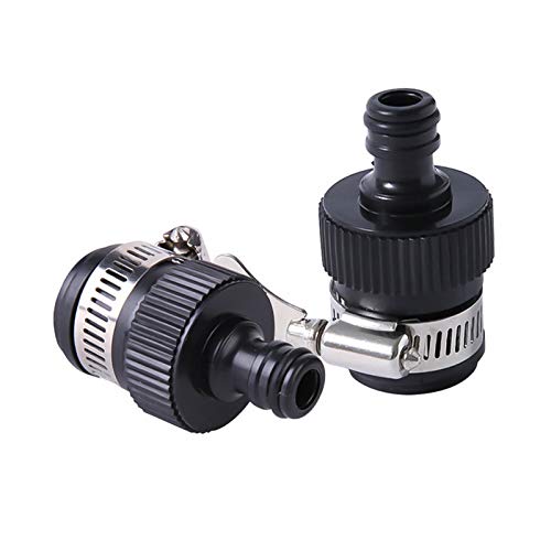 2 Adattatori Universali Per Rubinetto Da 16mm Con Morsetto In Acciaio Inox - Connettore Per Tubo Da Giardino E Lavatrice - 3