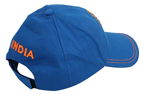 KD Cricket India Cap Hat Team India Cricket ODI T20 Test Cricket Head Wear White Blue Camao (Blue)