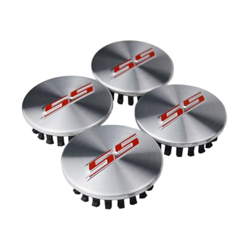 Image of (Set of 4) 68mm=2.67 inches SS Wheel Center Cap Covers Hub Cap 3D Emblem Badge for 2016-2023 6th Generation Chevrolet Camaro