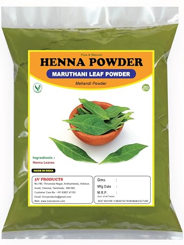 3V PRODUCTS 100% Natural Henna Powder 100g | Mehandi | Maruthani