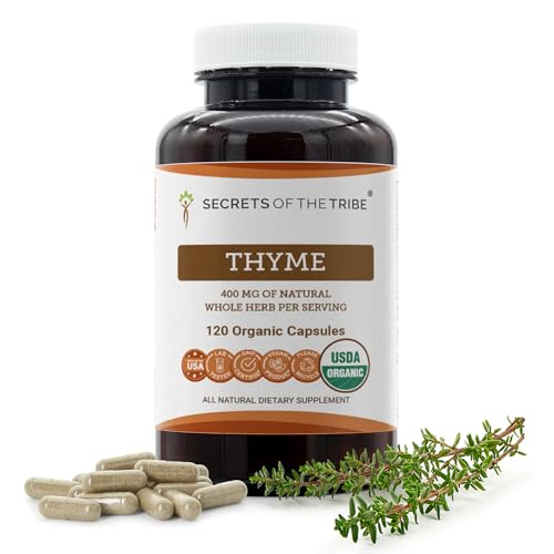 Secrets of the Tribe Thyme 120 Capsules, 400 mg, USDA