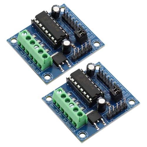 DEWOTHV L293D Boîtier de commande de moteur Mini-boîtier de commande de moteur 4 canaux 4,5-25 V CC Module d'extension pour Arduino (Paquet de 2)