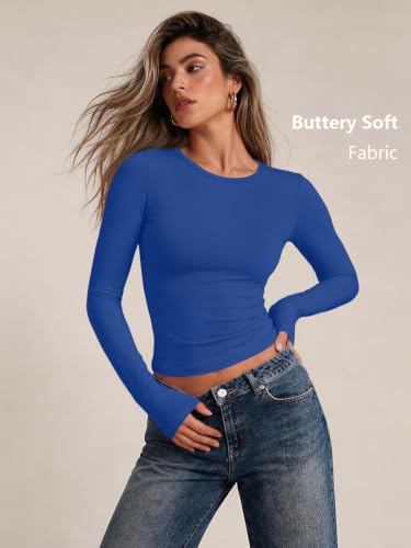 Image of Trendy Queen Womens Long Sleeve T Shirts Fall Fashion Basic Y2K Tops 2026