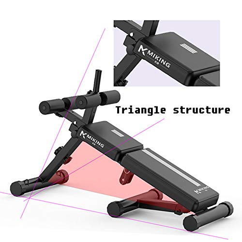 Foldable Exercise Bench,adjustable Utility Weight Bench,multifunctional Incline Decline Bench Press Chair For Home Gym Black 83*141cm