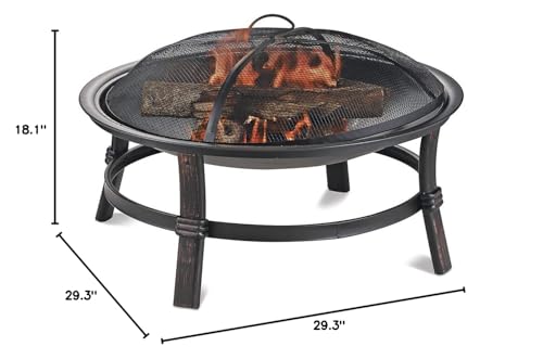 Endless Summer WAD15121MT Brushed Copper Wood Burning Outdoor Firebowl