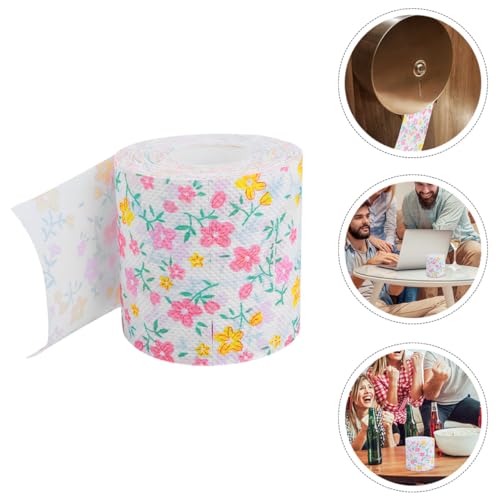 Papel higiénico de colores Yardwe con celulosa impresa texturizada de dos rollos 8