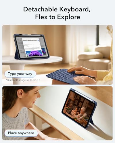 Image of ESR for iPad Air 11 Inch Case with Keyboard M4 /M3 /M2, Ultra-Light