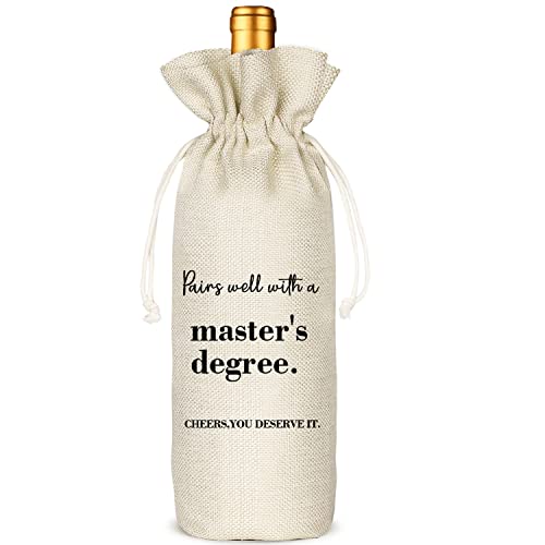Bolsa de vinho para presente de mestrado, sacolas de presente de vinho de formatura, presente de formatura engraçado, presente para ela, presente para ele, suprimentos de festa, classe de 2024,