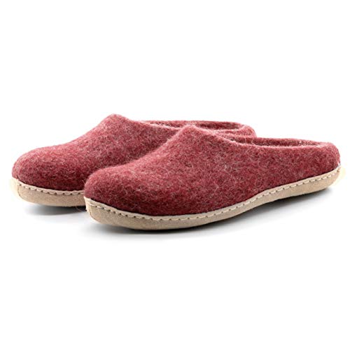 Image of Nootkas Felted Merino Wool 'Astoria' Mule House Slipper for Men and Women