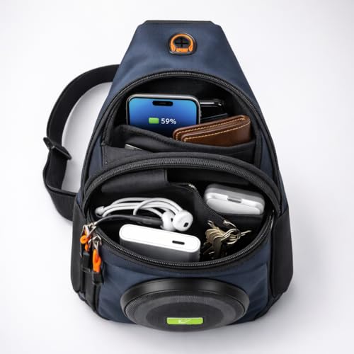 Image of VINSU Sling Bags for Men & Women | Sling Backpack for Men & Women | Anti-Theft Chest Bag with USB Charging Port | Travel Shoulder Bag