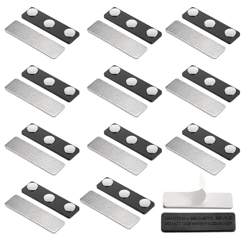 leruiyezs 12 Paires Badge aimanté pour Rideaux, Aimant Rideau magnétique, d'aimants avec adhésif, Accessoire Pratique pour Fixer Stores, moustiquaires et Rideaux,...