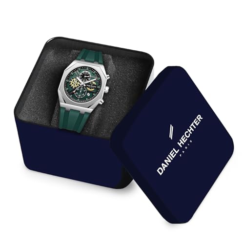 Image of Daniel Hechter Paris Orsay Collection Multifunctional Watch for Men with Octagone Dial and Silicon Strap-DHM1007