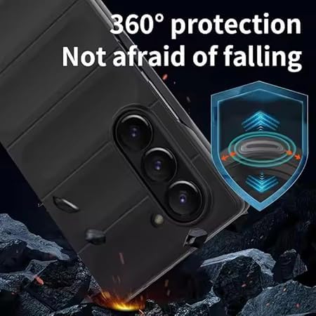 Image of Connexa Silicon UltraGuard Pro Back Cover for Galaxy Fold 6 - Shockproof, Anti-Slip Grip, Drop-Resistant, and Enhanced Corner Protection (Smart Phone NOT Included) (Sky Blue)