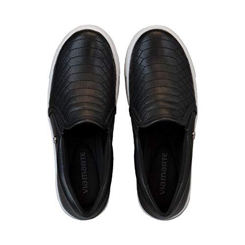 Slip On Flatform Via Marte Embroidery Preto