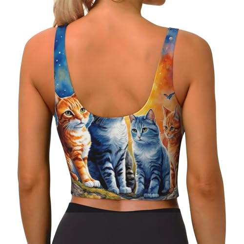 Women Girls Comfortable Sports Yoga Vest U-Shaped Back Athletic Tank Tops Shirts3