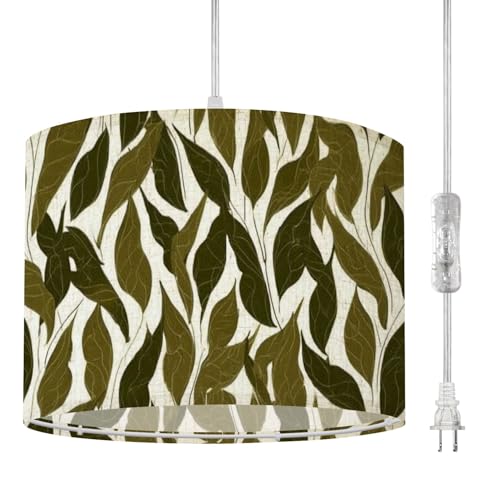 Plug in Pendant Light Seamless Leaf for Nature Inspired Decoration