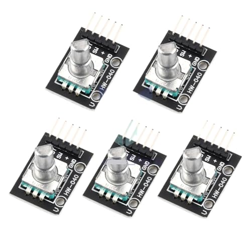 5 peças KY-040 360 graus módulo codificador rotativo sensor interruptor com potenciômetro 15x16,5 mm