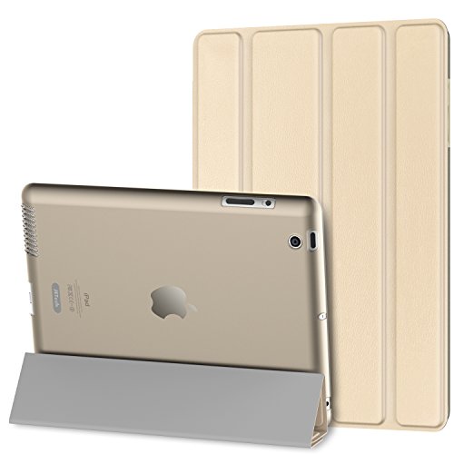 JETech Case Compatible with iPad 2 3 4 (2012/2011 Model), Smart Cover with Auto Sleep/Wake (Gold)