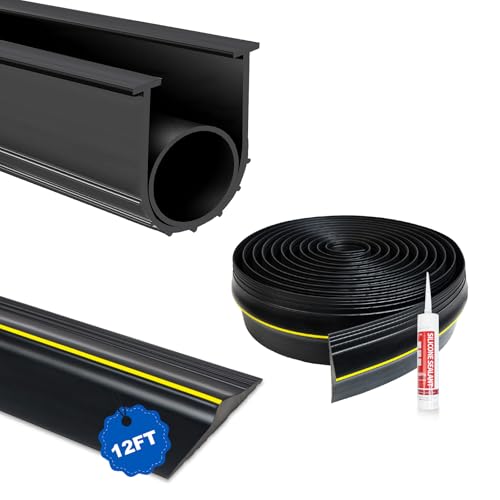 DGSL Garage Door Bottom Seal, 5/16 T-End Rubber Weather Stripping, 12 FT