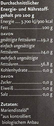 Foto von Ölmühle Solling Mariendistelöl - kaltgepresst - nativ - BIO - Naturland, 1er Pack (1 x 250 ml)