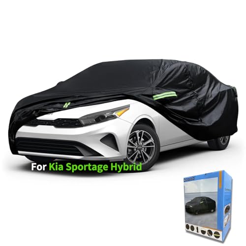 Image of Custom-Fit for Kia Car Cover, Automobiles All Weather Waterproof, Car Cover All Weather Snowproof UV Protection Windproof Outdoor Full car Cover (for Kia Sportage Hybrid)