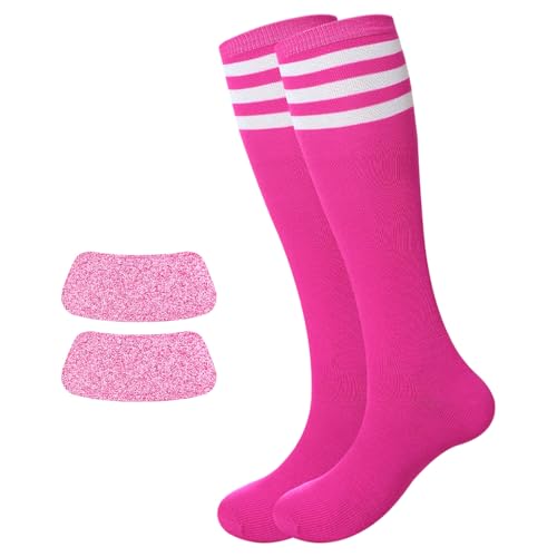 Image of Panitay 2 /12 /16 /24 Pairs Softball Soccer Socks Glitter Eye Black Stickers Team Spirit Accessories for Youth Women Sport Wear