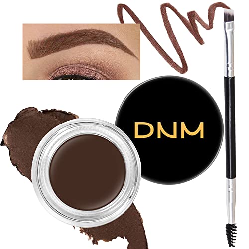 evpct Chocolate Eyebrow Powder Pomade Gel Shaper Makeup Kit with Dual-ended Brush, Eyebrow Stencils Kit for Women Shaping, Eye Brow Pomade Stencil Shaper Tinting kits for Women Long Lasting Waterproof