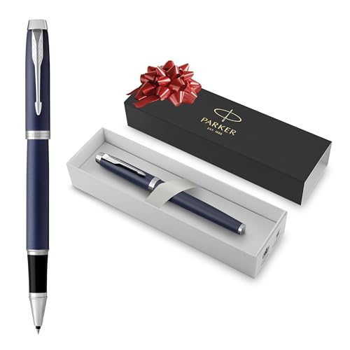 Parker IM Rollerball Pen, Matte Blue, Fine Point, Includes Black Ink Refill - Smooth Writing, Sleek, Polished, Professional