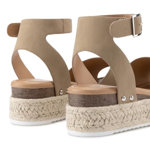 Image of Athlefit Women's Espadrille Platform Wedge Sandals