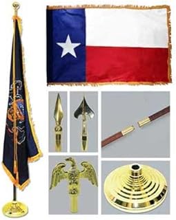 Super Tough Texas 3ft x 5ft Flag Flagpole Base and Tassel
